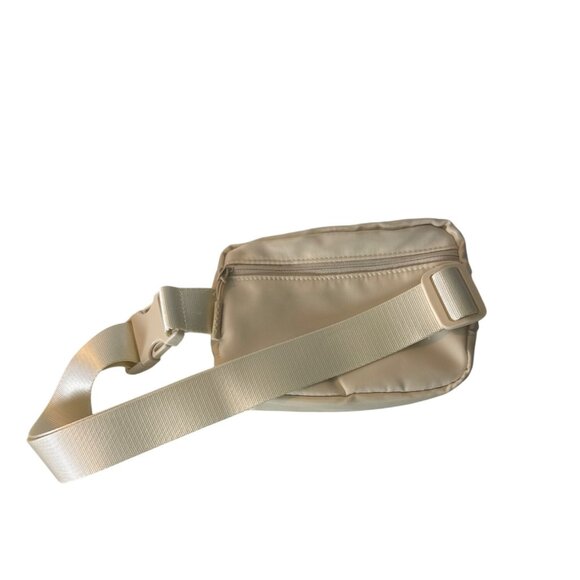 Cream Nylon Belt Bag With Adjustable Strap & Multiple Pockets - Picture 5 of 5